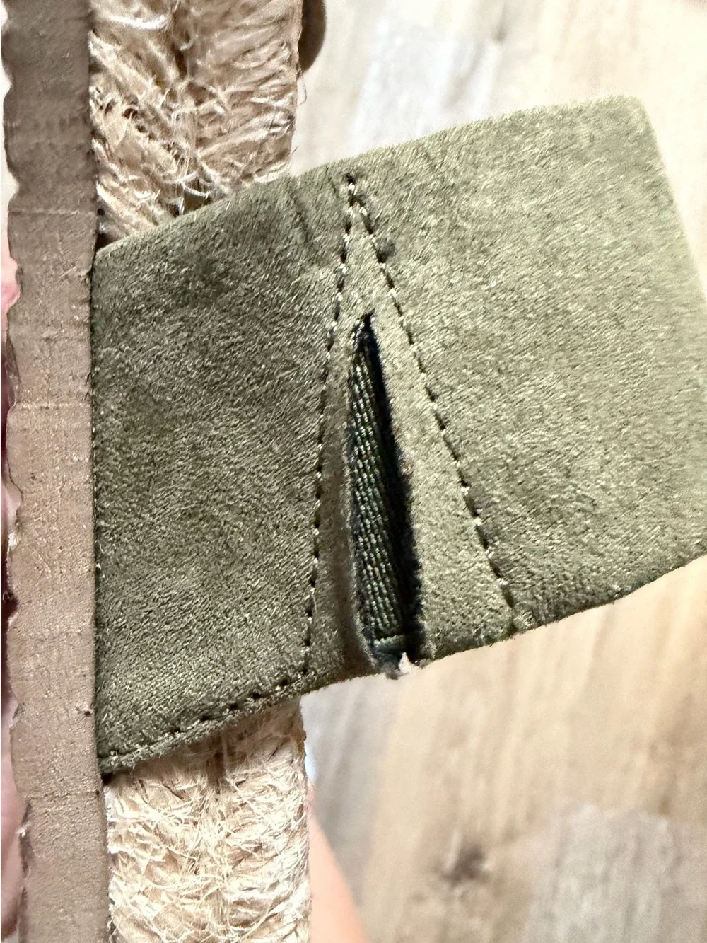 Haute Hippie Olive Green Double-Band Slide Sandals